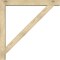 Ekena Millwork Traditional Block Rough Sawn Bracket w/ Offset Brace, Douglas Fir, 6"W x 46"D x 46"H BKT0604X46X46TRA05RDF - alternate 3